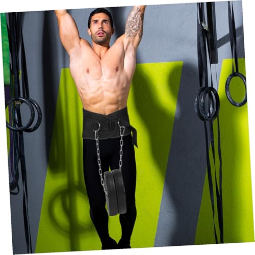 GARVALON Weighted Dipping Belt with Heavy-duty Chain, Thickened Pull-up Waist Belt for Weightlifting, Bodybuilding Resistance Training Equipment for Muscle Strength