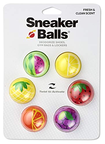 Sneaker Balls Odor-Fighting Shoe Fresheners, Eliminates Unpleasant Smells, Perfect For Sneakers, Gym Bags, Gear Bags, Drawers, Lockers, And More!, Fruitastic, 6 Pack - color: Fruitastic (Fresh & Clean), style: 6 Pack