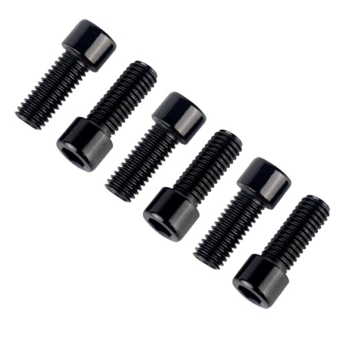 6Pcs Bike Screws M6x10 12 16 18 20 25 30 35mm Stainless Steel Socket Head Cap Allen Hex Bolt (Black, M6 x18mm) - color: Black, size: M6 x18mm
