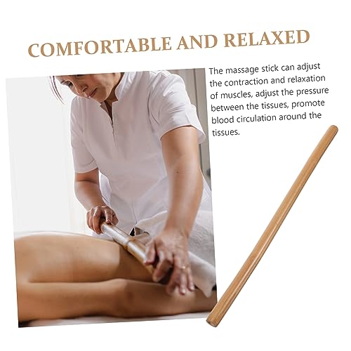 Massage Stick: Bamboo Massage Roller Stick - Full Body Massager Tool for Relax Muscles