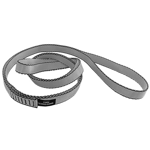 18MM Nylon Climbing Slings Runners 23 kN Strong Webbing Straps for Rock Climbing, Rappelling, Swing, Yoga Hammock etc - color: 1PC Grey, size: 48inch/120cm