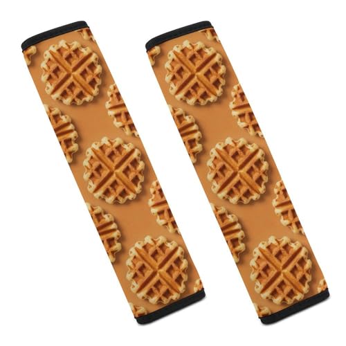 Soft Padded Car Seat Belt Pad for Child, Most Cars, 2 Piece Waffles Tortilla Seat Belt Cushion Comfortable Driving - color: Pattern 777