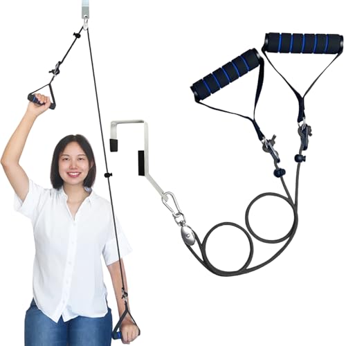 Shoulder Pulley for Physical Therapy, Pulleys for Shoulder Rehab Over Door, Shoulder Pulley Over The Door Physical Therapy, Door Pulleys For Physical Therapy, Arm Pulley, Over The Door Pulleys - Black