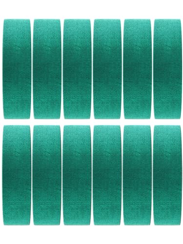 Guard-Tex® Green Finger Tape 1 in Self-Adhering Cotton Gauze for Trades — No Adhesive No Residue Skin Protection and Tool Grip — 12 Rolls x 90 ft — Made in USA Since 1935 - color: Green, size: 1 Inch