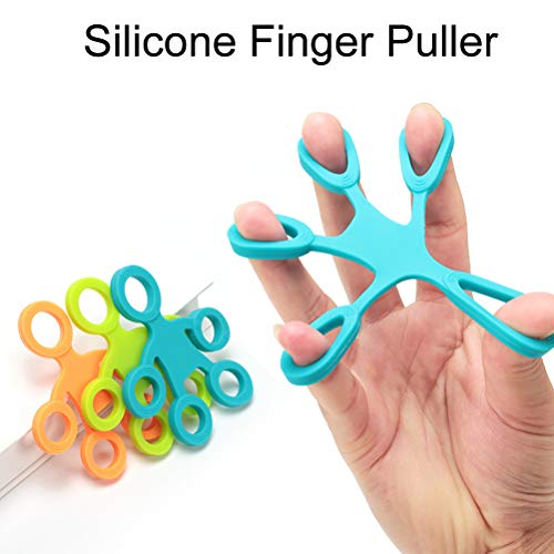 3 pcs Finger Hand Grip 3 Levels Silicone Ring Strengthener Exerciser Trainer Band Fitness Expander Stretcher