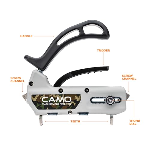 CAMO Marksman PRO-NB Edge Fastening Deck Board Installation Tool | (0345015), Fits 3-1/4 to 5" Narrow Boards, Automatic 3/16" Spacing for Composite, Cedar and Hardwood Deck Boards - style: Marksman Tool