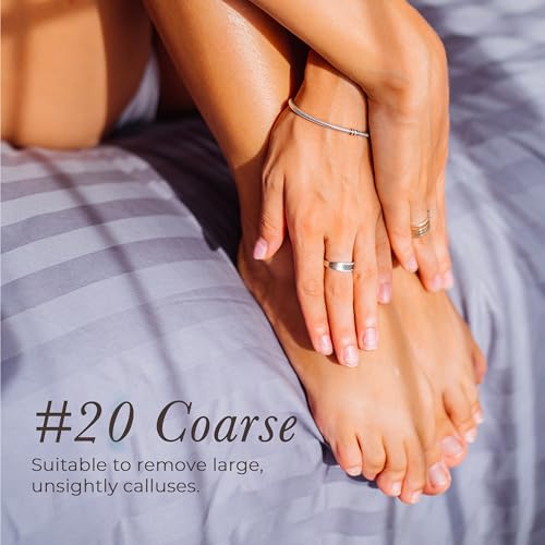 Diamancel Luxury Diamond Foot Callus File Rasp & Buffer – Canadian Professional Grade Pedicure Care for Calluses and Rough Skin (#20 Coarse Grit)