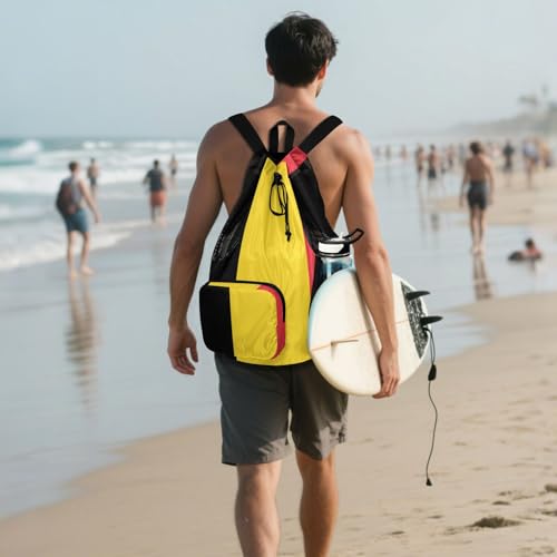Drawstring Backpack Climbing Gym Bag With Inside Pockets Cinch Bags Waterproof Flag Belgium