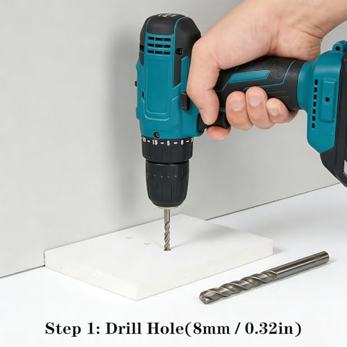 200Pcs Drywall Anchors and Screws Kit, 100Pcs Ribbed Plastic Wall Anchors with 100Pcs 1-3/5" Screws & Drill Bit, Heavy Duty Anchors for Hanging Pictures, Shelves, Home Mounting - size: 1-3/5 inch