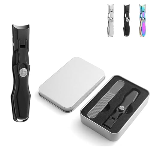 Nail Clippers, Stainless Steel Nail Clippers, Portable for Thick Nails - color: Black