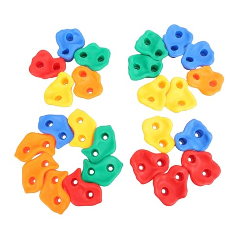 SUNGOOYUE Rock Climbing Holds Plastic Ergonomic Design Colorful Set for Indoor Outdoor Climbing Walls with Tactile Grip Skin Friendly Textured Surface