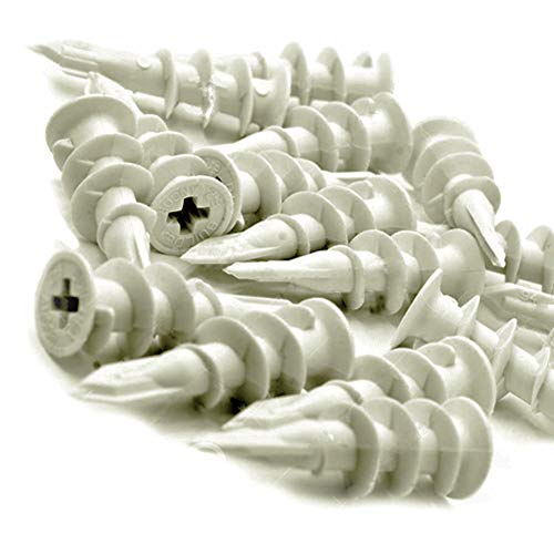 Wideskall® Self Drilling Drywall Nylon Anchors Fit #6 - #8 Fastener Screws (Pack of 120) - style: Pack of 120