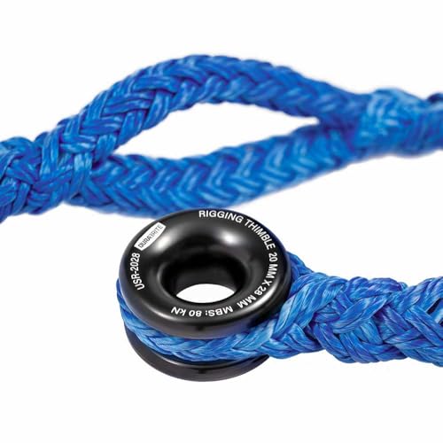 Pelican Rope Arborist Sling, USA Made 5/8" Adjustable Rigging Block Sling with Aluminum Ring - Single-Head, 14,800 LBS MBS / 1,480 LBS WLL, 12 Strand Green Polyester, Tree Climbing Gear, 15 FT - style: Single-Head | 5/8" - 15 FT