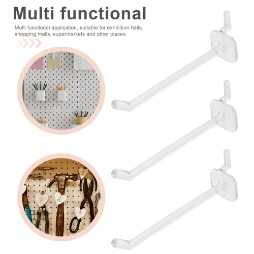 50pcs 15cm Plastic Pegboard Hooks for Tool Hanging Board, Garage Wall Hooks and Pegboard Organizer Accessories for Workshop and Store Display