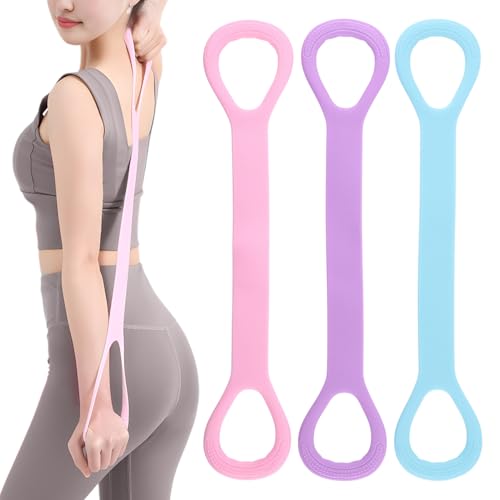 3pcs Figure 8 Resistance Band, Arm Back Training Elastic Ropes, Elastic Stretching Resistances Band for Arms, Back, Shoulders, and Chest Workouts, Exercise Equipment