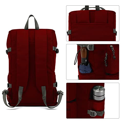 Kalesi Gym Duffle Bag Backpack 4-Way Waterproof with Shoes Compartment for travel Sport Hiking laptop - color: Viva Magenta Red