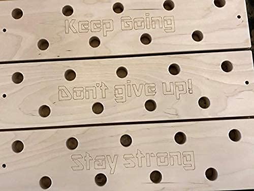 8"x34" Horizontal Climbing Pegboard. New Custom Engraving Options!