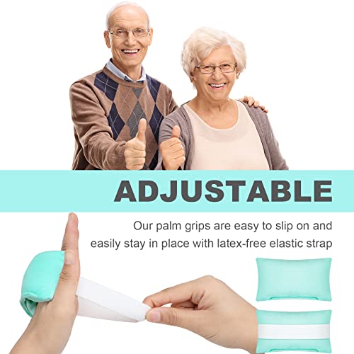 6 Pcs Palm Grip Protector Hand Contracture Cushion with Elastic Band Sweat Resistant Soft Washable Hand Palm Protector Physical Therapy Exercisers for Right Left Finger