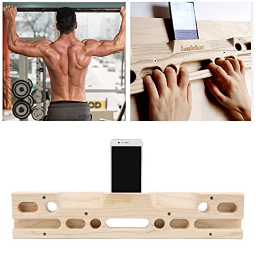 Rock Climbing Fingerboard, 19.7x3.9x1.2in Wooden Hand Grip Strengthener Professional Forearm Exerciser Climbing Training Hangboard Fingerboard