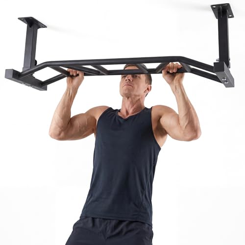Generic 47 Inch Heavy Duty Ceiling Mount Pull Up Bar Adjustable Height&Supports to 600 Lbs Multi-Grip Chin Up Bar for Home Gym Workout