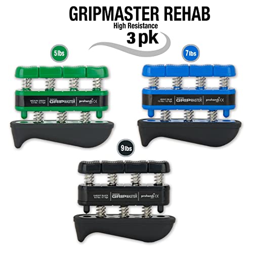 Prohands Gripmaster Medical Hand and Finger Exerciser - size: Set of Three (5lb/7lb/9 Pound)