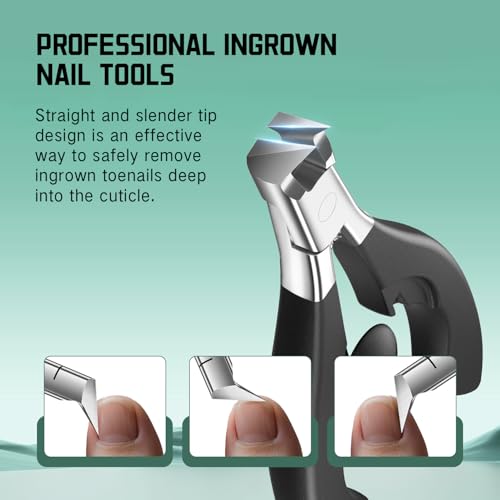 Upgrade Nail Nippers Professional Podiatrist Ingrown Toenail Clippers for Seniors Men,Slanted Eagle Beak Nail Clippers for Thick Toe Nails Cutter, Cuticle Remover Trimmer,Ingrown Toenail Scissors - style: 1PCS（120°Ingrown）