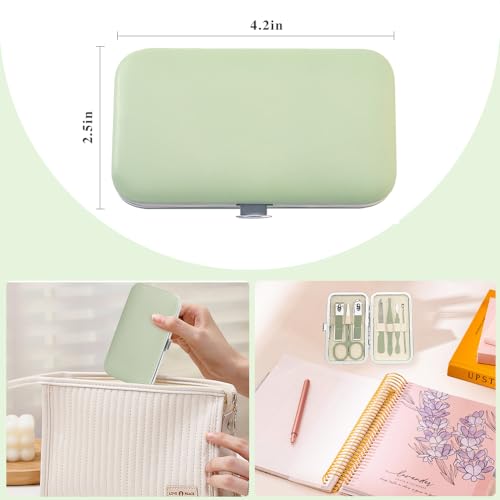 Stocking Stuffers: 8 in 1 Nail Care Kit - Travel Nail Clippers, Manicure Set for Women, Men, Teens & More