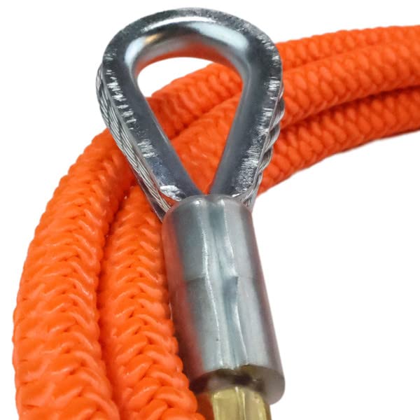 Better Grab Steel Core Flipline Kit (1/2 inch x 10 feet) - Adjustable Tree Lanyard, Low Stretch, Cut Resistant for Fall Protection, Arborist, Tree Climbers