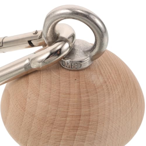 KICHOUSE Wooden Grip Strength Hemisphere Ball for Rock Climbers, Ergonomic Half Sphere Finger Trainer with Natural Wood Texture and Anti-slip Surface for Outdoors and Office Use