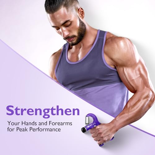 FitBeast Grip Strengthener Forearm Strengthener, Adjustable Hand Grip Strengthener for Strength Training & Rehabilitation, 10-132 lbs Resistance, Ideal for Athletes and Physical Therapy (1 Piece) - color: Purple