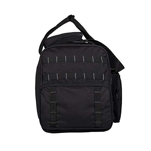 K-Cliffs Tactical Range Duffel Heavy Duty Large Gear Duffle Durable Quality Travel Sports Gym Equipment Bag Military Molle with Lockable Zippers with US Flag Patch 33 Inch Black - size: 33 Inch Black