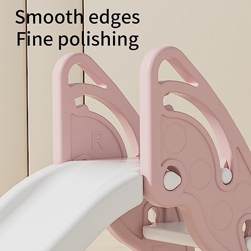 Toddler Slide Large Play Climber Slide PlaySet with Extra Long Slipping Slope Indoor Slide Kids Slide Toddler Playground Toddler Slide Outdoor Toys for Toddlers (Pink) - color: Pink