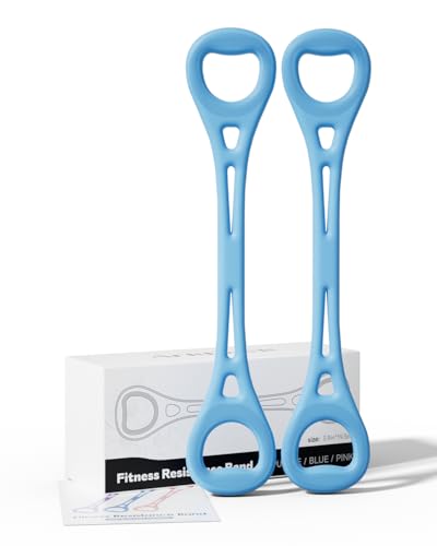 Resistance Bands for Women,2PCS Thickened TPE Arm Resistance Bands,Figure 8 Fitness Resistance Band Stretch Fitness Band for Working Out Yoga Pilates Arms Foot Leg Shoulder Waist Back - color: Blue