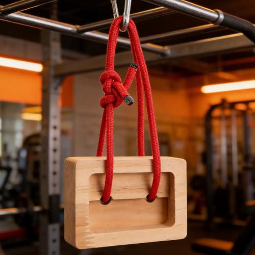 2Pcs Rock Climbing Hangboard - Wooden Hand Grip Strengthener Forearm Exerciser for Climbers Athletes - Rock Climbing Board for Hanging Practice Khaki - color: Khaki