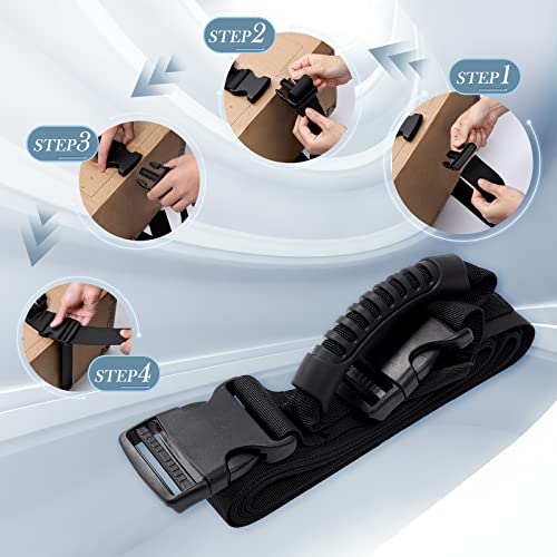 Box Carrying Strap with Handle, Handheld Belt for Safely Moving and Lifting Heavy Boxes, Adjustable Belt, Cross Style Carry Straps, Suitable for Groceries, Luggage(74.8 inch) - size: 74.8 inch (Cross-shaped)
