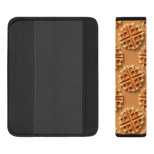 Soft Padded Car Seat Belt Pad for Child, Most Cars, 2 Piece Waffles Tortilla Seat Belt Cushion Comfortable Driving - color: Pattern 777