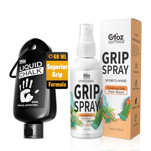 Extreme Grip Set – Superior Grip Liquid Chalk + Plant-Based Hand Grip Spray | Maximum Performance for Weightlifting, Rock Climbing, Pole Dance & More