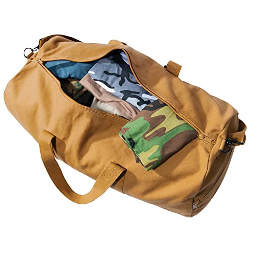 Rothco Heavy-Duty Canvas Shoulder Duffle Bag - Rugged Travel Gym Gear Equipment Bag - color: Coyote Brown, size: 19 Inches