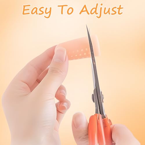 16Pcs Gel Finger Cots with Air Holes,Breathable Protectors for Finger Tips - Ideal for Wound, Cracking,Writing & Housework,Multi - Scene Hand Care
