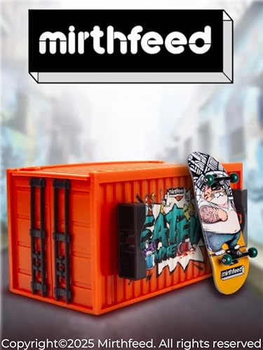 32mm Pro Fingerboard Complete Set | Bearing Wheels | 5 Ply Maple Deck | Anti Skid Grip Tape | Complimentary Tool | Concave Shape - color: Fun Box B : Catitude