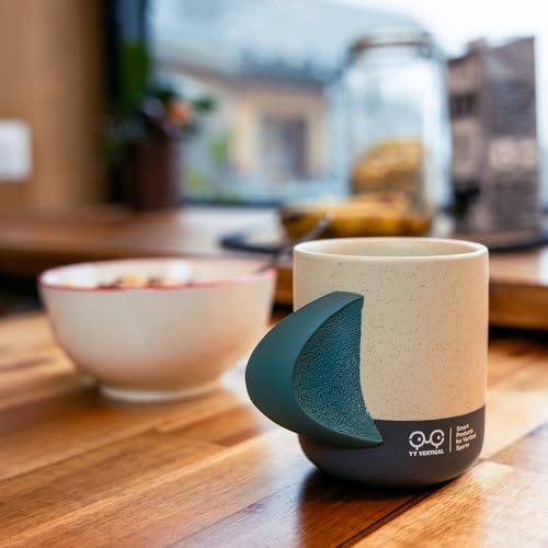 YY Vertical Climbing Mug Evo, for Rock Climbers and Boulderers, Indoor Bouldering Grip Cup, Unique Gift, Blue - style: Competition vibes - Blue