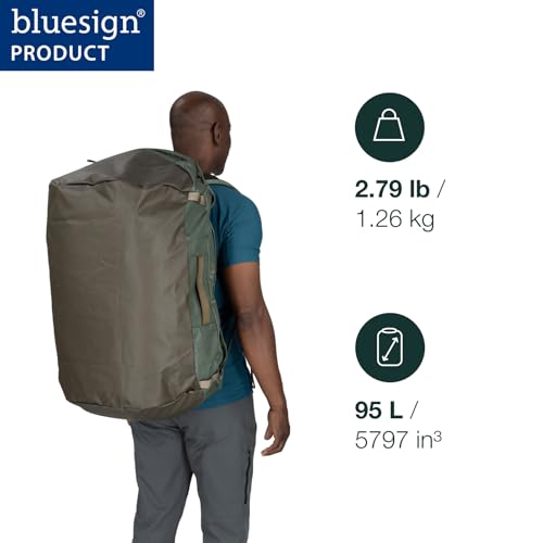 Osprey Transporter Lightweight Travel Duffel Bag - Extra Large Water Resistant Durable Gear Bag for Men and Women - color: Pine Leaf/Earl Grey, style: 95l