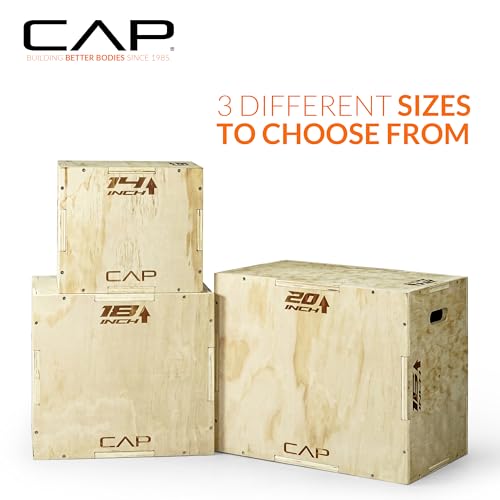 CAP Barbell 3-in-1 Plyometric Box | Multiple Styles and Sizes - size: 24in x 20in x 16 in, style: WOOD