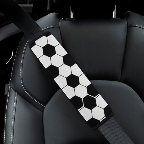 2 Pack Breathable Car Seat Straps Shoulder Pads for Elderly Support, All Vehicles, Soccer Lovers Seat Belt Cushion, Neck and Shoulder Support - color: Pattern 57