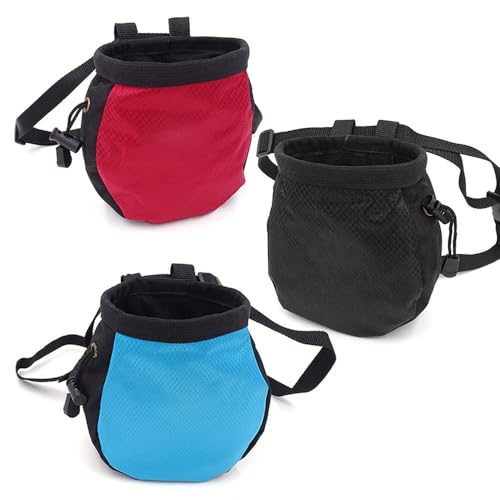 Climbing Chalk Bag - Small Chalk Bag Bouldering for Rock Climbing Chalk Pouch - color: RED