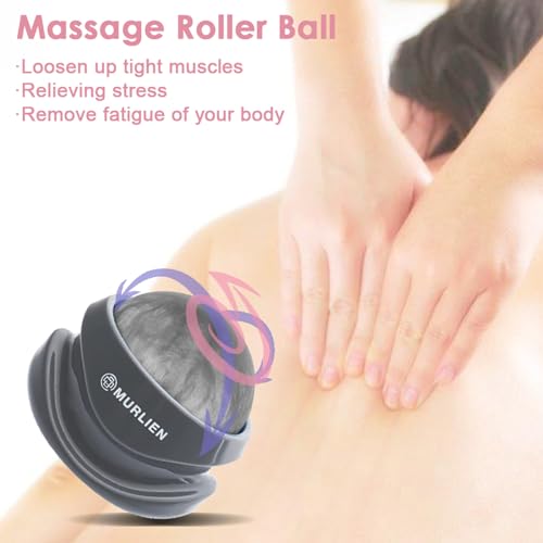 Massage Roller Ball, Tight and Sore Muscles Relief, Manual Massager, Alleviating Shoulder, Arms, Back, Legs, Calves or Muscle Tension - Gray - color: Gray