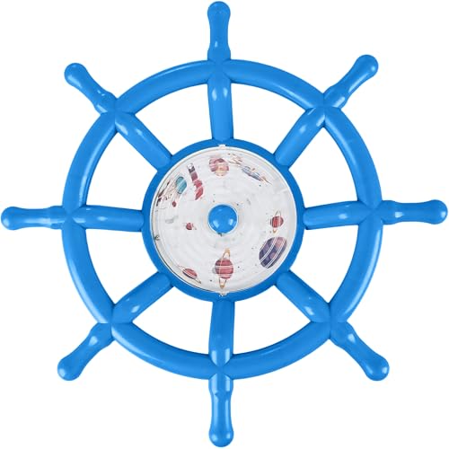 Kids Playground Accessories Outdoor Plastic Steering Wheel Playset Pirate Ship Wheel for Playhouse Garden Backyard Tree House - color: Blue Set 1