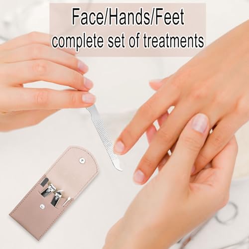 20 Sets Manicure Set Bulk, Nail Clippers Kit Stainless Steel Fingernail Clippers Set, Sturdy Nail Tip Cutter Trimmers Professional Grooming Toenail Clippers Personal Pedicure Kits Gift (Pink 4 in 1) - color: Pink