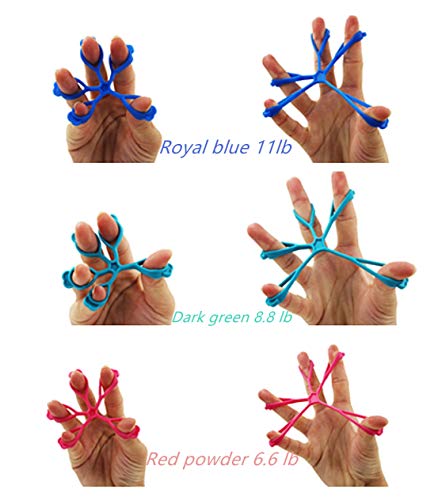 4PCS Finger Stretcher Hand Resistance Bands Hand Extensor Exerciser Finger Grip Strengthener Strength Trainer Gripper set, Finger Resistance Bands Finger Grip Exerciser Strengtheners Trainer