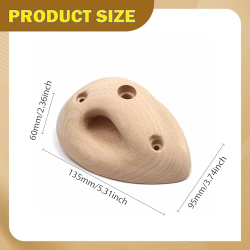 2 Pieces Wooden Rock Climbing Holds Climbing Wall Grips Training Board Blocks for Home